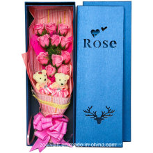 Custom elegante diseño de cartón de cartón de San Valentín Rosa flor caja de embalaje